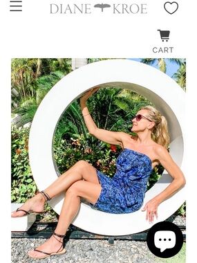 Diane Kroe Blue Paisley Origami travel Asymmetrical Dress L/XL brushed Venezia